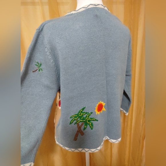 Coastal Christmas Santa Sweater. Size Small. - Picture 3 of 8